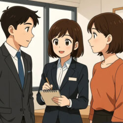 Trois personnes discutant au travail