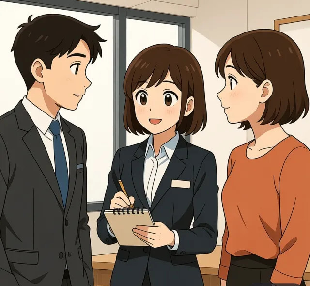 Trois personnes discutant au travail