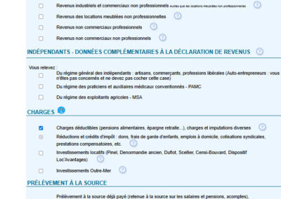 Revenus professionnels et industriels