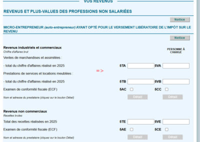 Déclaration de revenus des auto-entrepreneurs ayant optés pour le versement libératoire