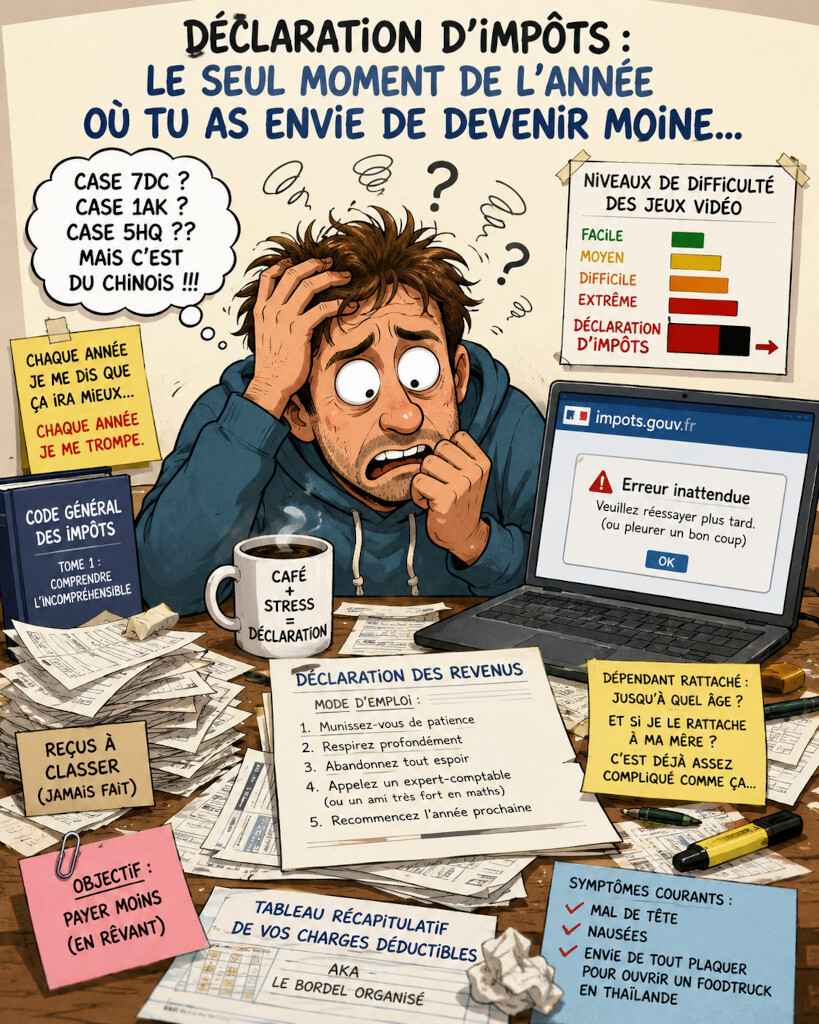 Déclaration d'impôts pour les auto-entrepreneurs, stress, confusion